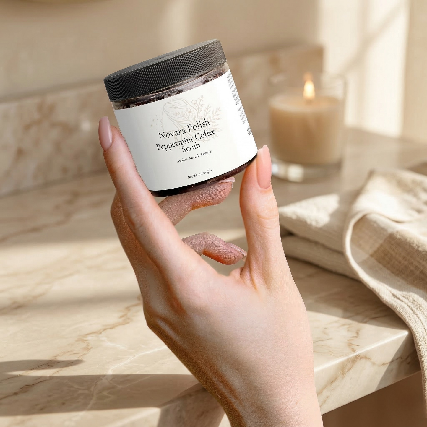 Novara Polish - Peppermint Coffee Scrub